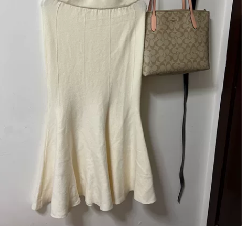 全新米白鱼尾裙 感兴趣的话点“我想要”和我...