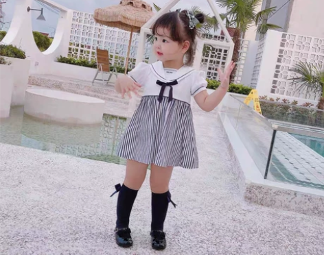 celine夏装女童海军风连衣裙童装婴儿宝...