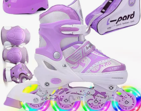 捷豹溜冰鞋儿童 轮滑鞋滑冰鞋旱冰鞋 初学者...