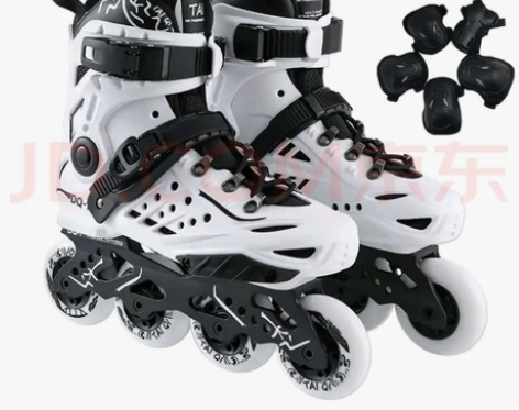 轮滑鞋单排36.37可穿，用过3、4次吧，...