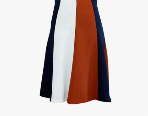 七折 拼色半身裙中裙2017新款复古chi...