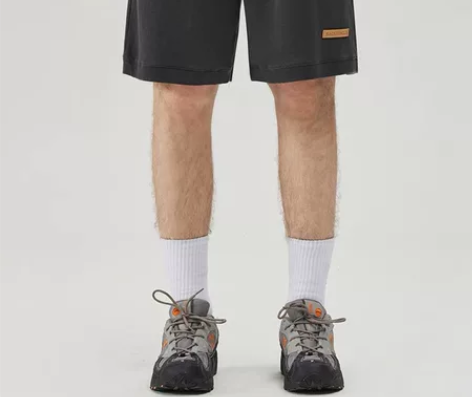 BTW夏短裤男潮华夫格宽松休闲五分裤美式高...