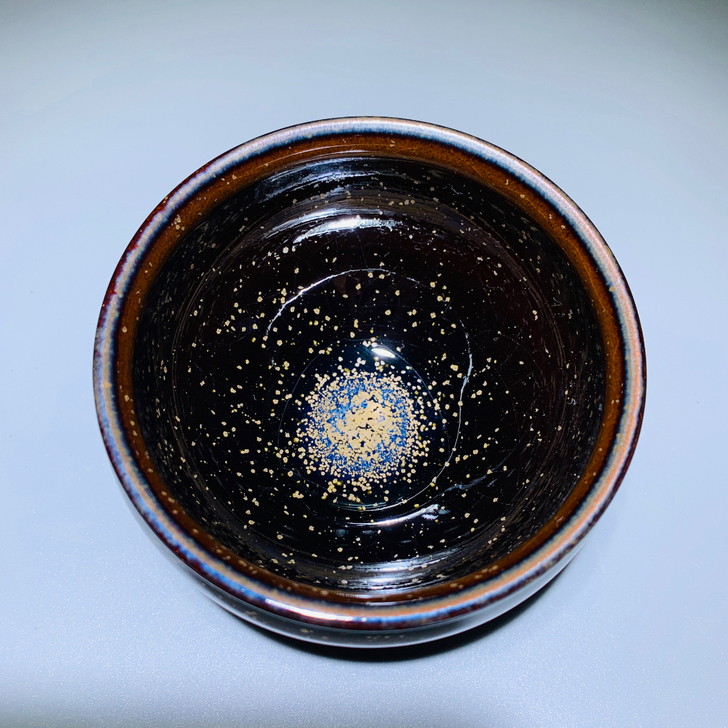 新品 花月夜柴烧建盏主人杯  口径9.1高...