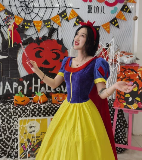 万圣节幼儿园主题活动等白雪公主服装/s码偏...