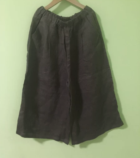 灰色棉麻裤 165??全新暖曦160cm及...