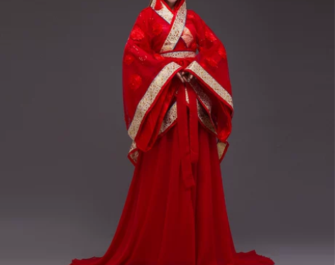 红色汉服女中国风唐朝贵妃仙女新娘写真古装影...