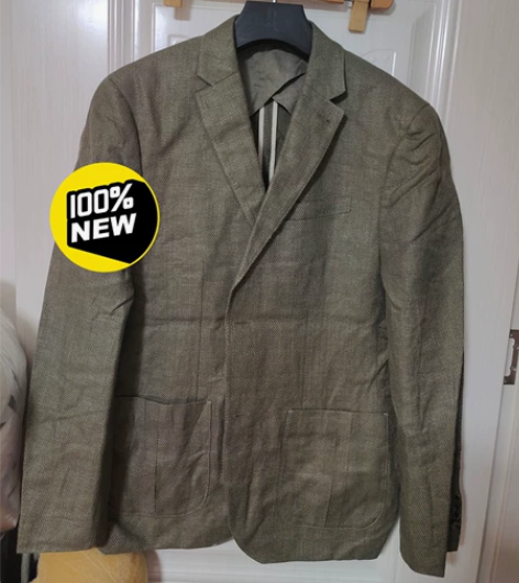 品牌撤柜全新男士180码的棉麻休闲西服 面...