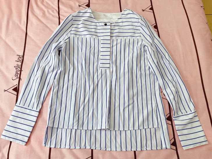 清仓：条纹衬衫 长袖衬衫，穿过一两次，闲置...
