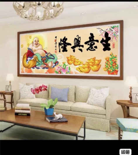 送礼佳品 佛家生意兴隆 钻石画，左侧全部已...