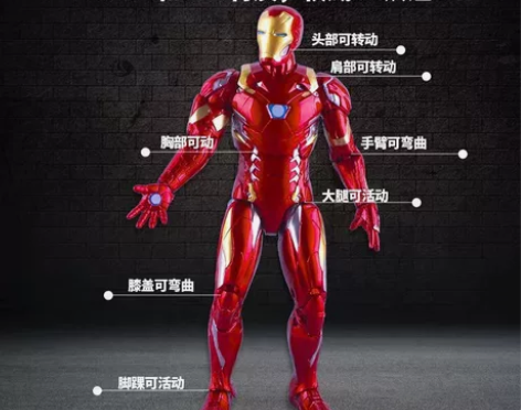 蜘蛛侠钢铁侠漫威手办正版儿童玩具关节可动人...