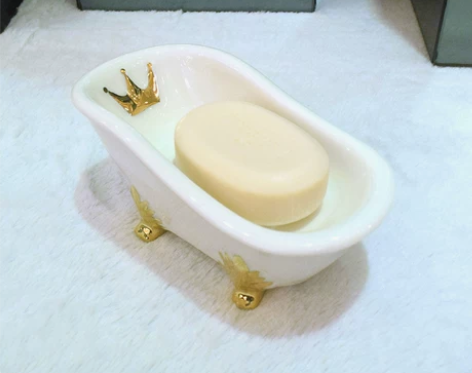 欧式陶瓷肥皂盒沥水创意卫生间酒店餐厅轻奢家...