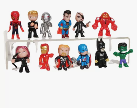 儿童装饰摆件Q版复仇者联盟手办美国队长钢铁...