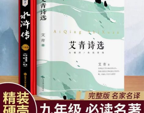 艾青诗选九年级必读原著正版精装完整版九上水...