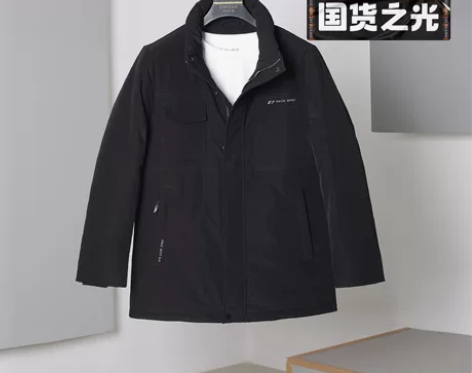 金丝狐羽绒服90白鸭绒 冬季男士立领羽绒服...