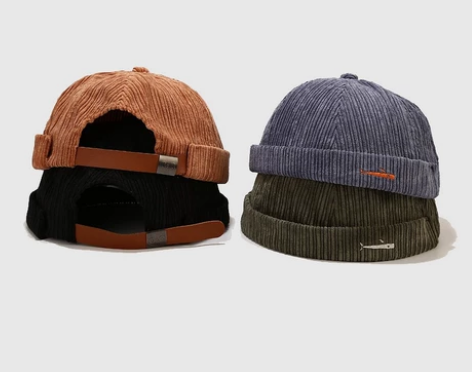 灯芯绒地主帽男女街头潮流嘻哈瓜皮帽日系文艺...