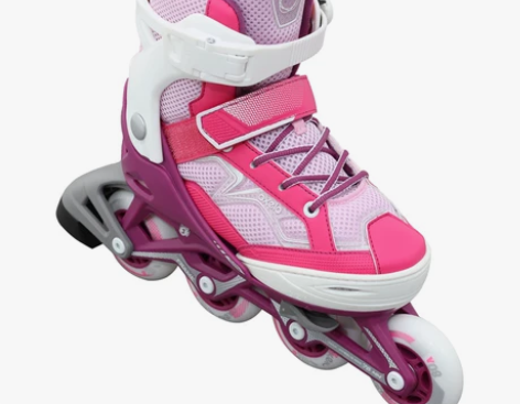 迪卡侬溜冰鞋儿童初学者中大童轮滑鞋滑冰鞋滑...