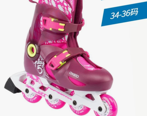 迪卡侬轮滑鞋儿童初学者溜冰鞋小童旱冰鞋男滑...