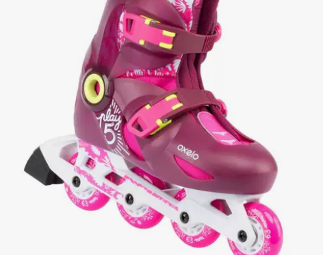 迪卡侬儿童专业溜冰鞋女初学者轮滑鞋旱冰鞋滑...