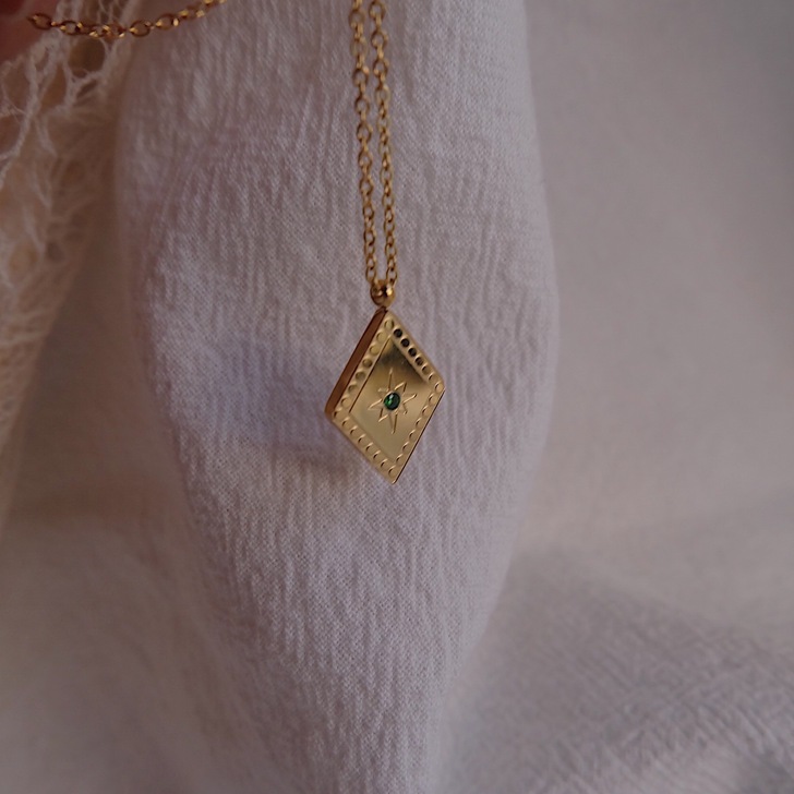 「月亮是湖」美产14k金高级感复古vint...