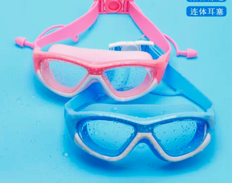 泳衣游泳新款高清儿童泳镜男女童防雾游泳眼镜...