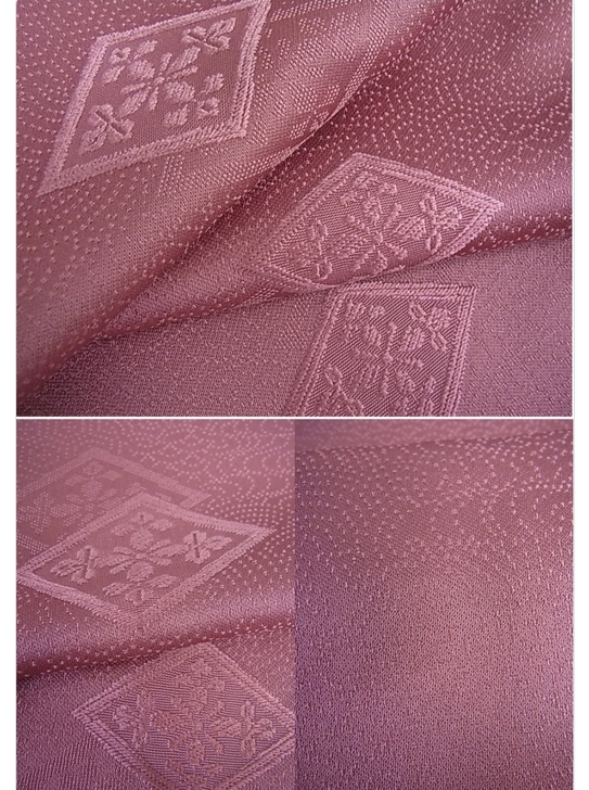 现货069花菱纹长春色的无色素色（正绢一纹...