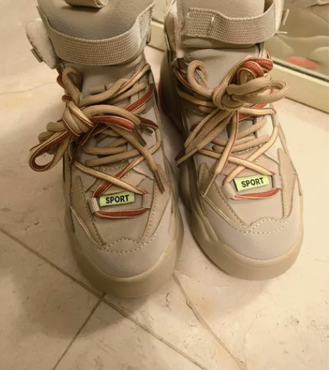 加棉秋冬季 休闲鞋 运动鞋高帮 百搭女鞋 ...