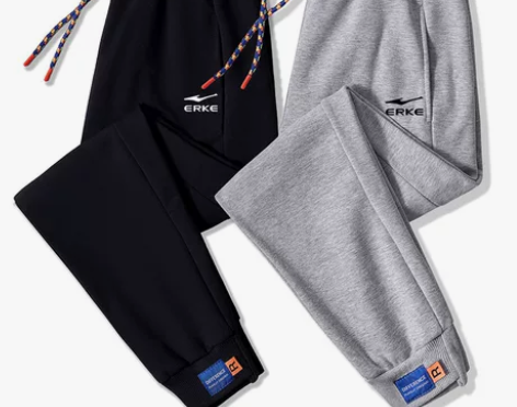 鸿星尔克 新款！秋冬中厚运动裤男纯棉小脚裤...