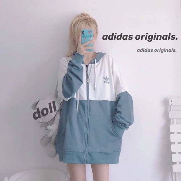 阿迪达斯外套女春秋adidas卫衣男三叶草...