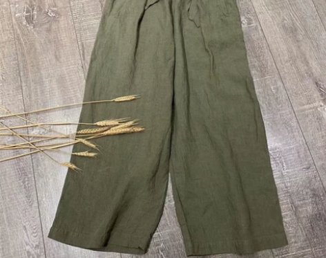 好品质 好版型 有风骨的水洗麻 宽松直筒裤...