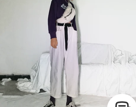 毕业清仓 ulzzang超高腰阔腿裤白色复...