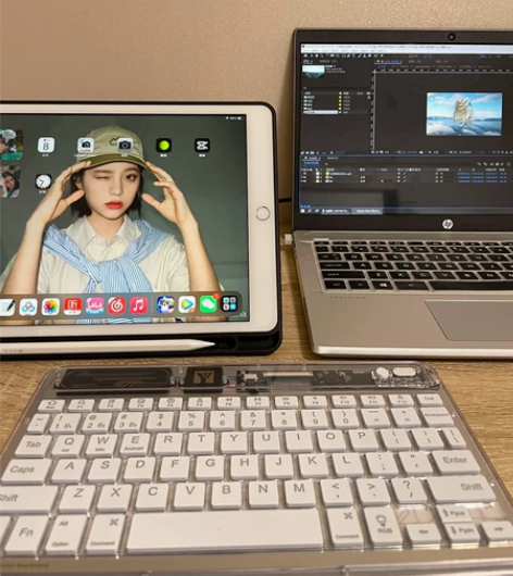 【仅拆封】全新:益博思透明无线ipad蓝牙...