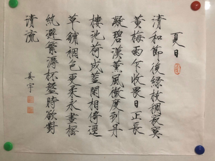 书法作品 临宋徽宗夏日诗帖