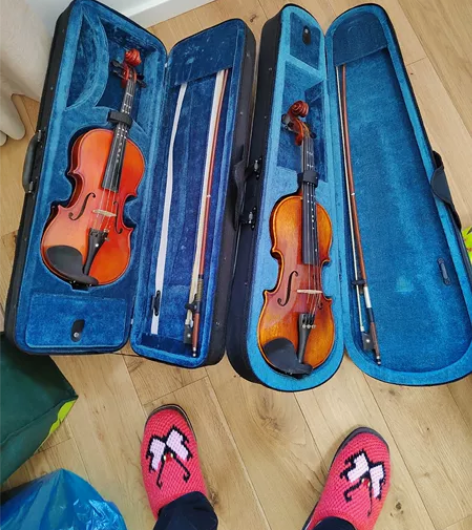 小提琴 小孩 初学者 适用 两把打包200...