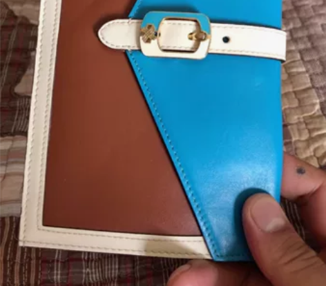 信封款女士小牛皮钱包，高端货，拼色，比正常...