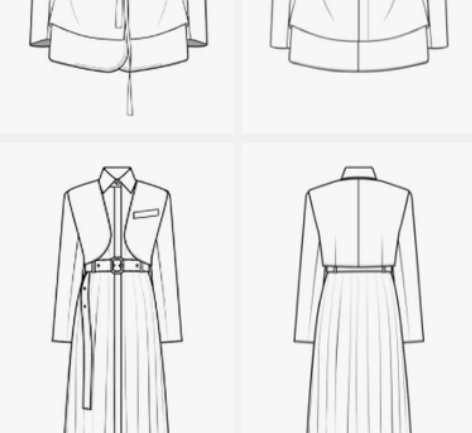 服装设计款式图代画 单件5R起 正背面10...