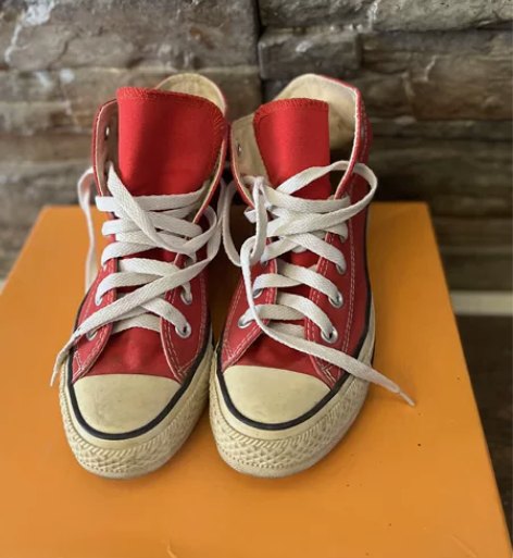 匡威实体店购买 巨好看经典限量大红色高帮3...