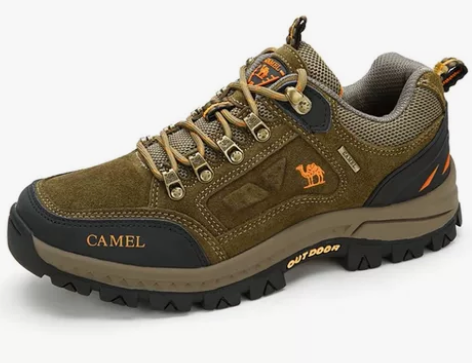 骆驼男鞋女鞋秋季户外真皮透气登山鞋防水防滑...