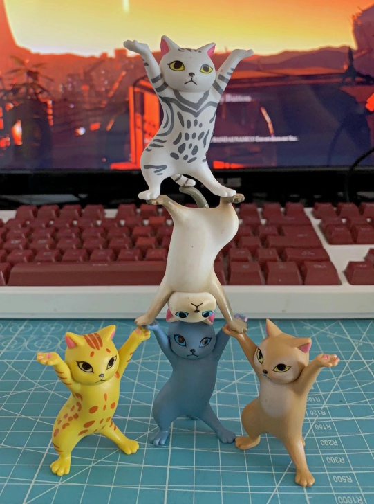 【第二代5只妖娆猫】毛笔架笔拖万物可举小红...