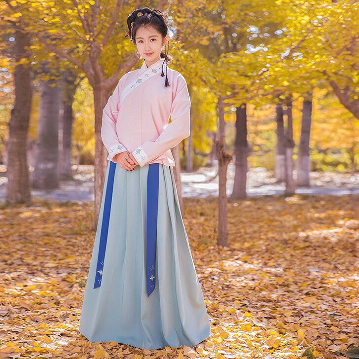 如梦霓裳汉服女装襦裙方领半袖[相见欢]二十...