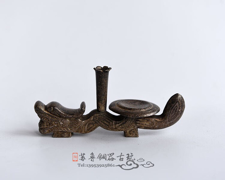 民国笔架 笔插 铜镀银笔托 笔搁 毛笔架龙...