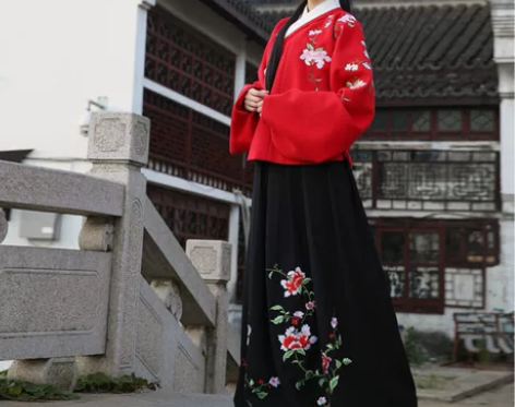如梦霓裳 芙蓉月汉服袄裙S码 上袄为毛呢 ...