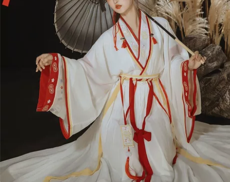 ［九曲阑珊原创灼华晋制汉服女直领交窬裙春夏...