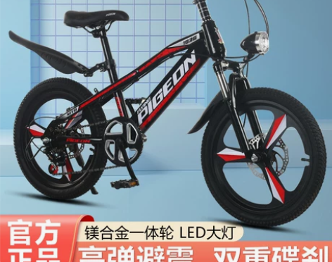 飞鸽自行车 儿童18/20/22男女孩中大...