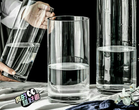 平光直筒透明玻璃花瓶室内摆台水培富贵竹百合...