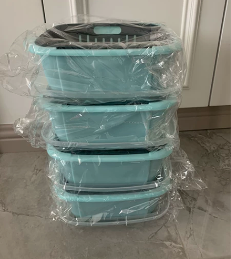 全新双层沥水篮洗菜篮子水果篮带盖，蔬菜水果...