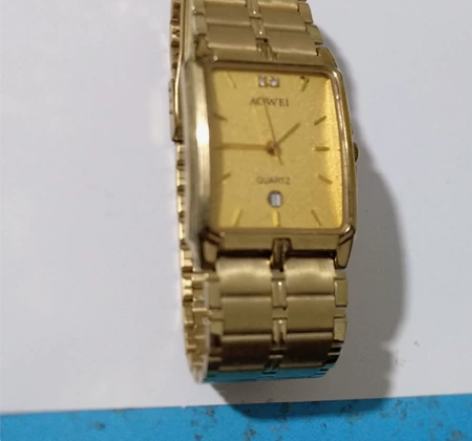 库存出西安奥威公司高挡镀钛金石英单历男表一...