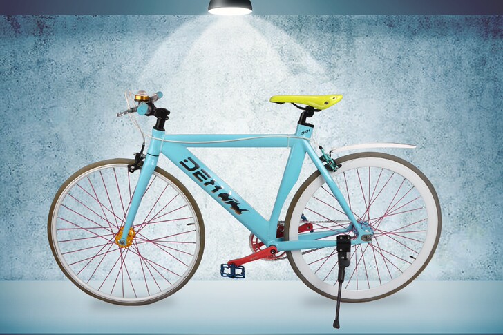 DEX死飞自行车飞机把个性坐垫成人学生倒刹...