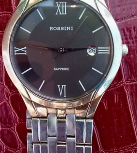 进口石英罗西尼男士手表。走时正常，超薄款，...