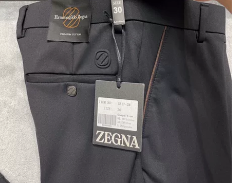 ZZ·杰尼亚男士商务休闲秋冬弹力休闲裤便裤...