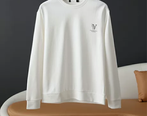 海澜之家尾单男时尚商务休闲圆领打底长袖白色...